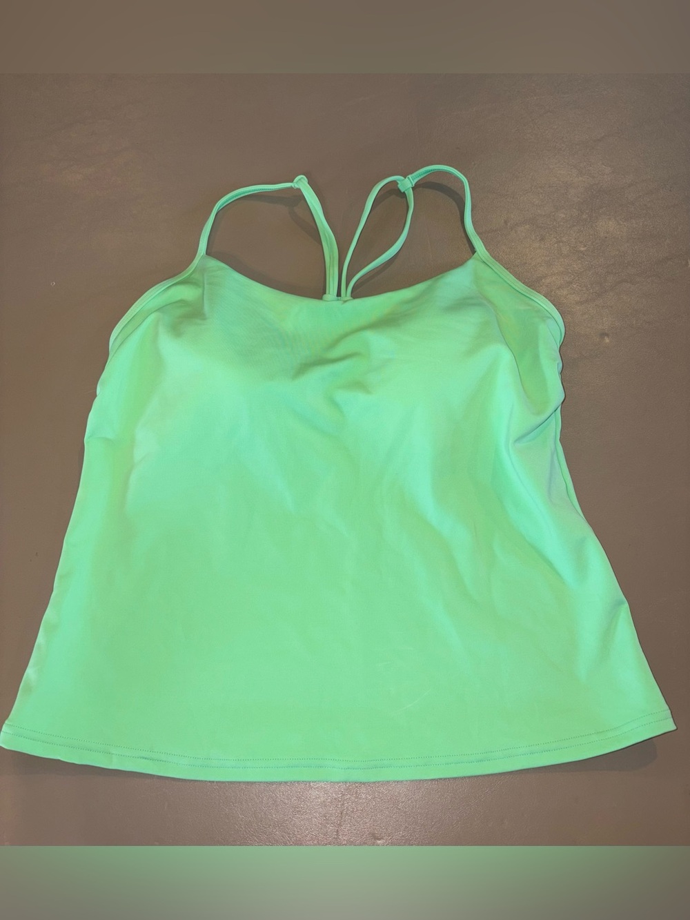 Lands' End Neon Green Tankini Swim Top